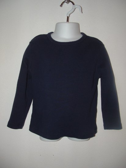 Girls SONOMA Long Sleeve Navy Blue Shirt 4-5 **EUC**