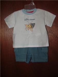 *NWT* Boy GYMBOREE Salt Washed Shirt Short LOT 3-6 Mo
