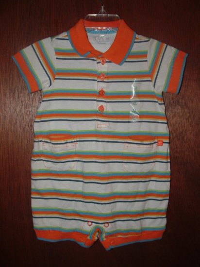 *NWT* Boys CHILDRENS PLACE Stripped Short Romper 3-6 Mo