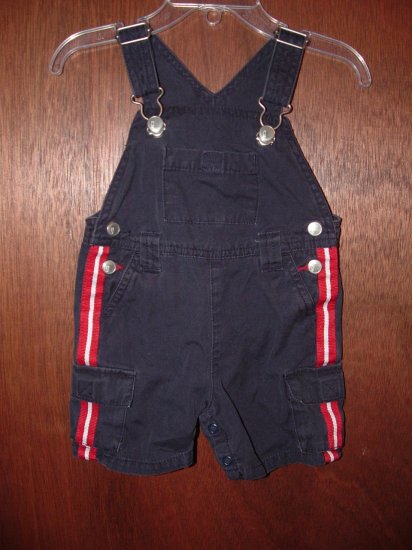 Boy GYMBOREE 4th of July Short Overalls Sz 3-6 Mo *EUC*