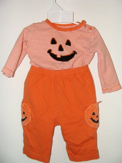 CUTE! Boy Girl CARTERS 2pc HALLOWEEN Pant Set 6 Mo EUC