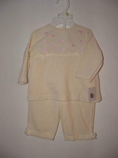 *NWT* Girls Boutique Velour 2pc Pant Set 3-6 Mo !CUTE!