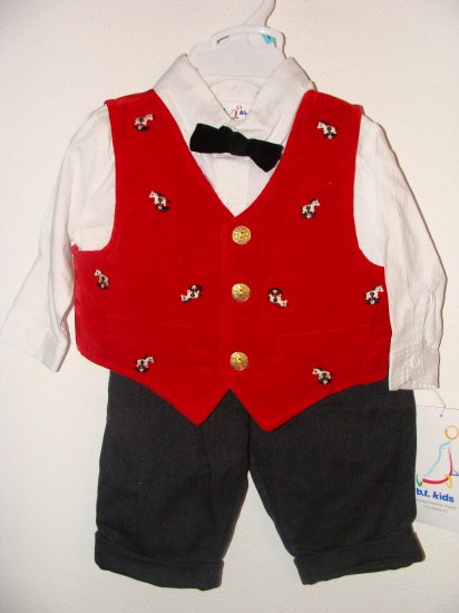 *NWT* Boys BT KIDS 4pc Xmas Pants Set 3-6 Months !CUTE!