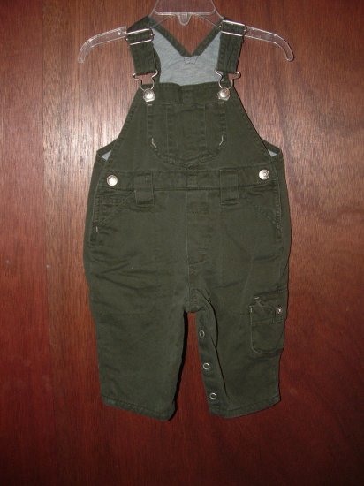 Boy BABY GAP Khaki Lined Pant Overalls 3-6 Months *EUC*