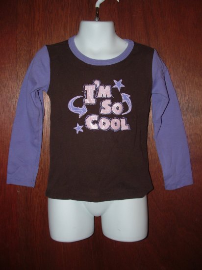 Girl CHILDREN'S PLACE I'm So Cool Lng Slv Shirt 4 *EUC*