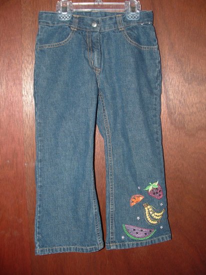 Girls GYMBOREE Tutti Fruity Ankle Length Jeans 6 **LN**