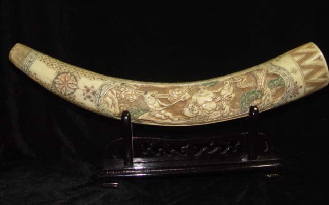 Nice Old Bone Art Handcarft Laughing Buddha Tooth Decoration