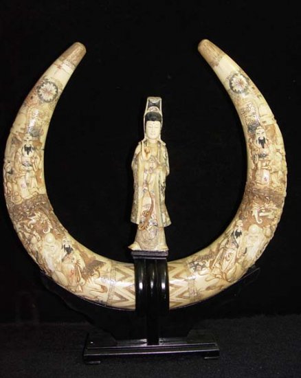 Old Bone Art Handicraft Nice Kwan-yin Figure