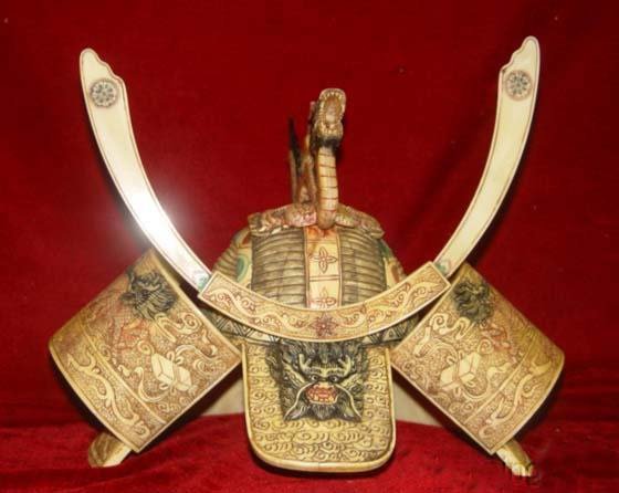 Exquisite Bone Art Handicraft Carving Dragon Gen. Cap