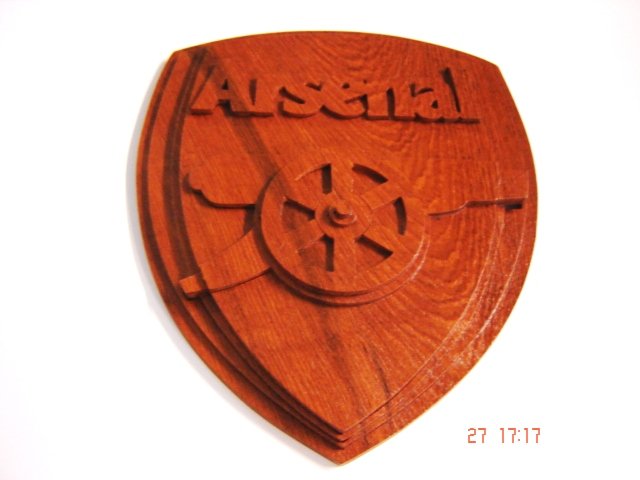 Arsenal Logo Handmade With Teak Wood