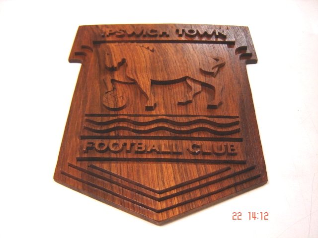 Ipswich Town Logo Handmade With Teak Wood