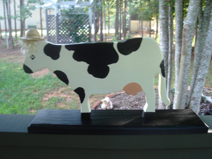 Cow on a stand