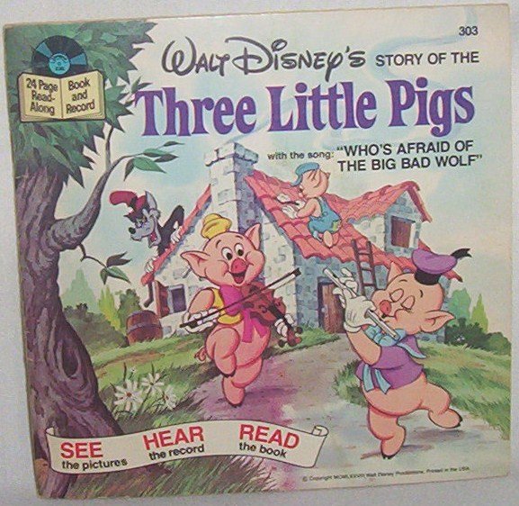 1978 Three Little Pigs book & record #303