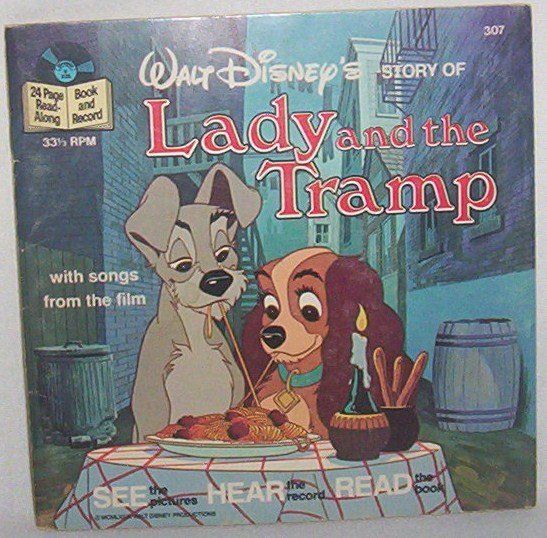 1979 Lady and the Tramp book & record #307
