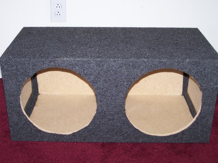 Dual 12" Sealed Gray Speaker Box