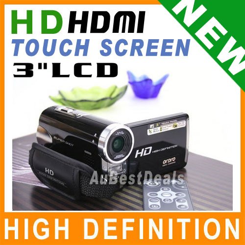 TOUCH PANEL HD DIGITAL VIDEO CAMERA WEBCAM TWO SDHC SOCKET UPTO32G DUAL POWER
