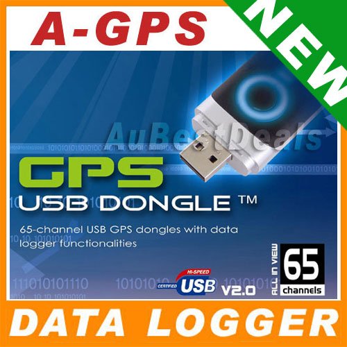 65 CHANNEL AGPS DATA LOGGER USB GPS RECEIVER DONGLE NEW