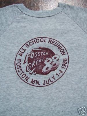 FOSSTON, MN reunion 1988 XXL SWEATSHIRT punk emo