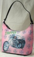 Petite Bucket Handbags with Front Motorcycle Design