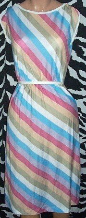 Rainbow Striped Disco Dress