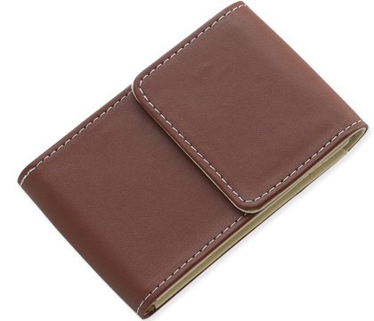 BRAND NEW Brown Leather Stitchie Card Case