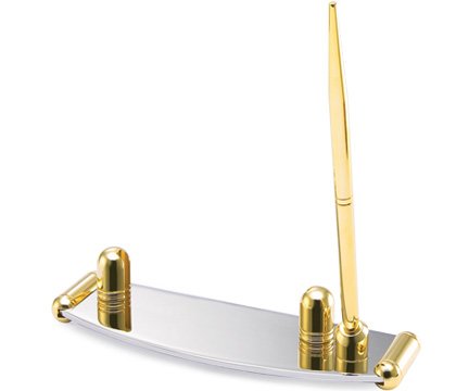 BRAND NEW Desktop Business Card Holder and Pen Set