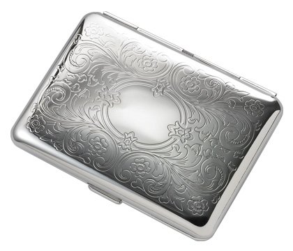 Brand new Silver Floral Pattern Metal Wallet