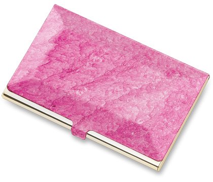 Brand New Pink Marbelized Business & Credit Card Case