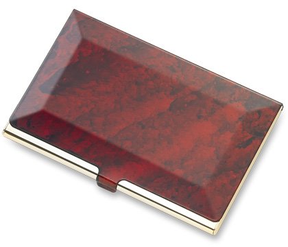 Brand New Red Marble Business and Credit Card Case