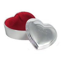 Silver Plated Heart Shape Jewelry Trinket Box BRAND NEW
