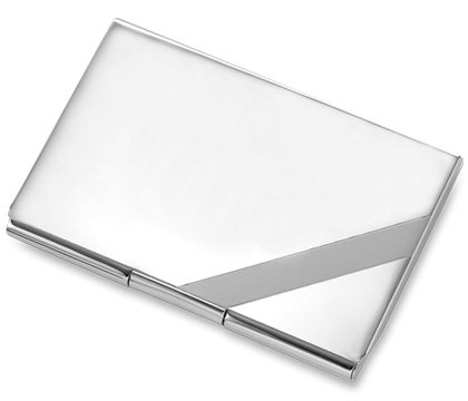 Silver Stripe Business and Credit Card Case Holder BRAND NEW