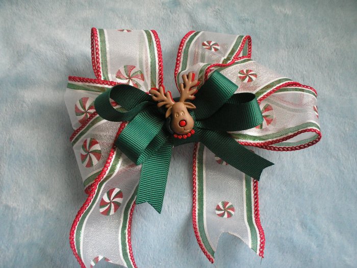 Rudolph Christmas Boutique Girls Hairbow