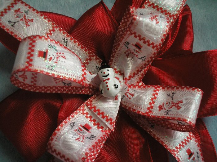 Snowman Christmas Boutique Hairbow
