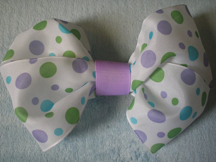 dainty polkadot girls boutique hairbow
