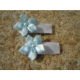 blue flower baby hairbow clippies
