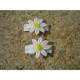 white daisy baby hairbow clippies