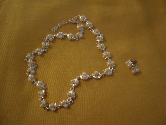 Silver Set With Pearls