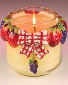 Stawberry Jar Candle Bow