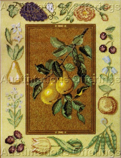 RARE WILLIAMS CLASSIC FRUIT VEGETABLES NEEDLEPOINT KIT