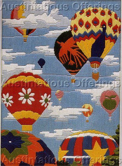 HARD TO FIND LONGSTITCH NEEDLEPOINT KIT HOT AIR BALLOON REGATTA