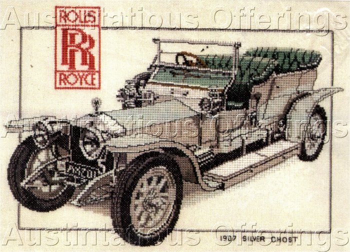 VINTAGE BRITISH TRANSPORT SERIES CROSS STITCH KIT ROLLS ROYCE