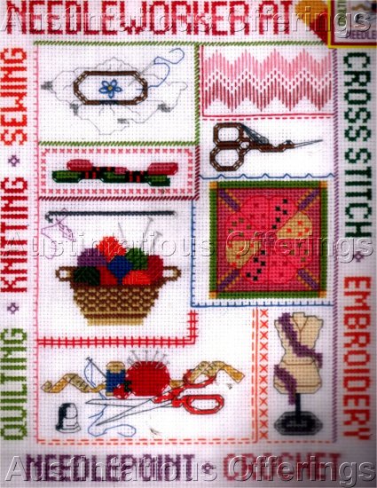 NEEDLEWORKER CROCHET EMBROIDERY KNIT SEW CROSS STITCH KIT