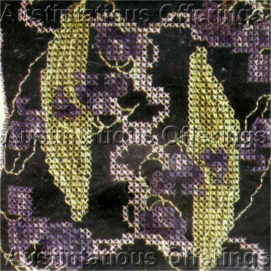 PIN CUSHION CROSS STITCH KIT PEAPOD ON BLACK BACKGROUND
