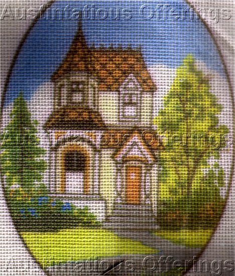PAINTED LADY VICTORIAN HOUSE QUICK FINISH MINIATURE NEEDLEPOINT KIT