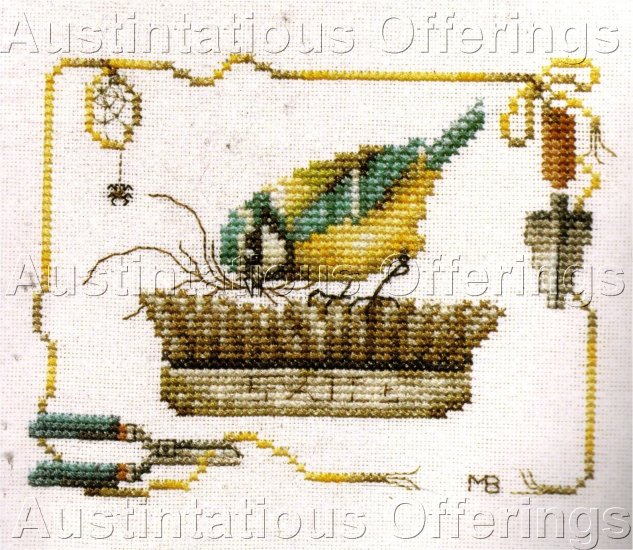 MAJOLEIN BASTIN CROSS STITCH KIT BIRD NEST GARDENING