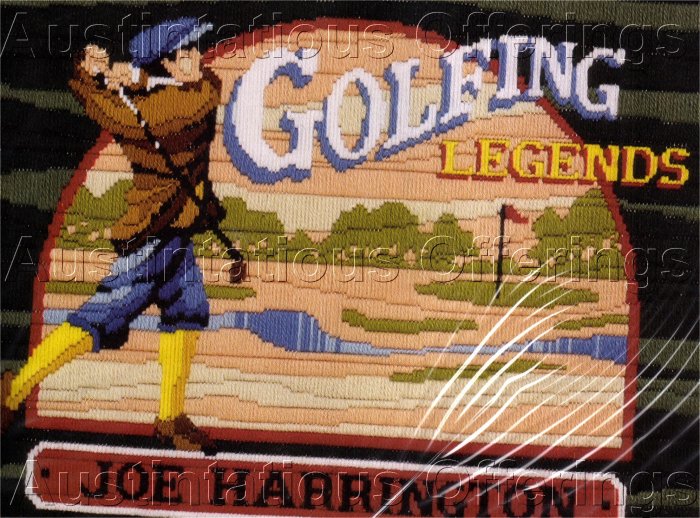 RARE REINARDY GOLF LEGENDS LONGSTITCH NEEDLEPOINT KIT ON THE GREEN