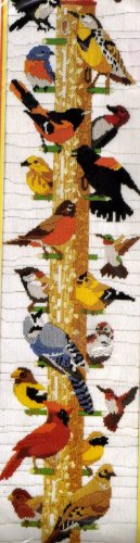 RARE BIRD WATCHER NEEDLEPOINT LONGSTITCH KIT REINARDY THE FEEDER