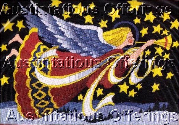 REINARDY PRIM CHRISTMAS ANGEL LONGSTITCH NEEDLEPOINT KIT HOLIDAY FOLK ART
