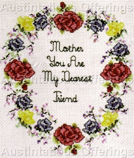 PHIPPS FLORAL CROSS STITCH SAMPLER KIT BOUQUET WISHES