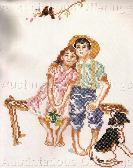 RARE NORMAN ROCKWELL STAMPED CROSS STITCH KIT SWEET SIXTEEN SERIES